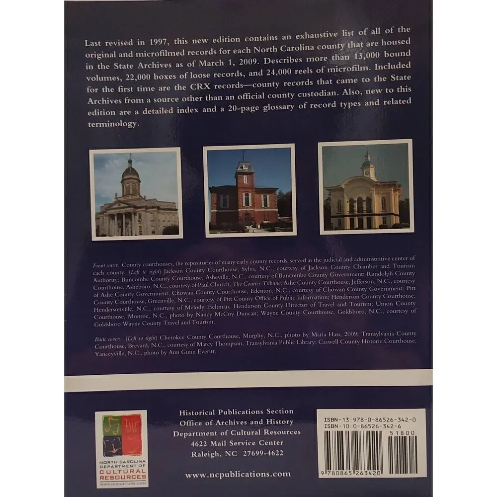 GUIDE TO COUNTY RECORDS IN THE NORTH CAROLINA STATE ARCHIVES
